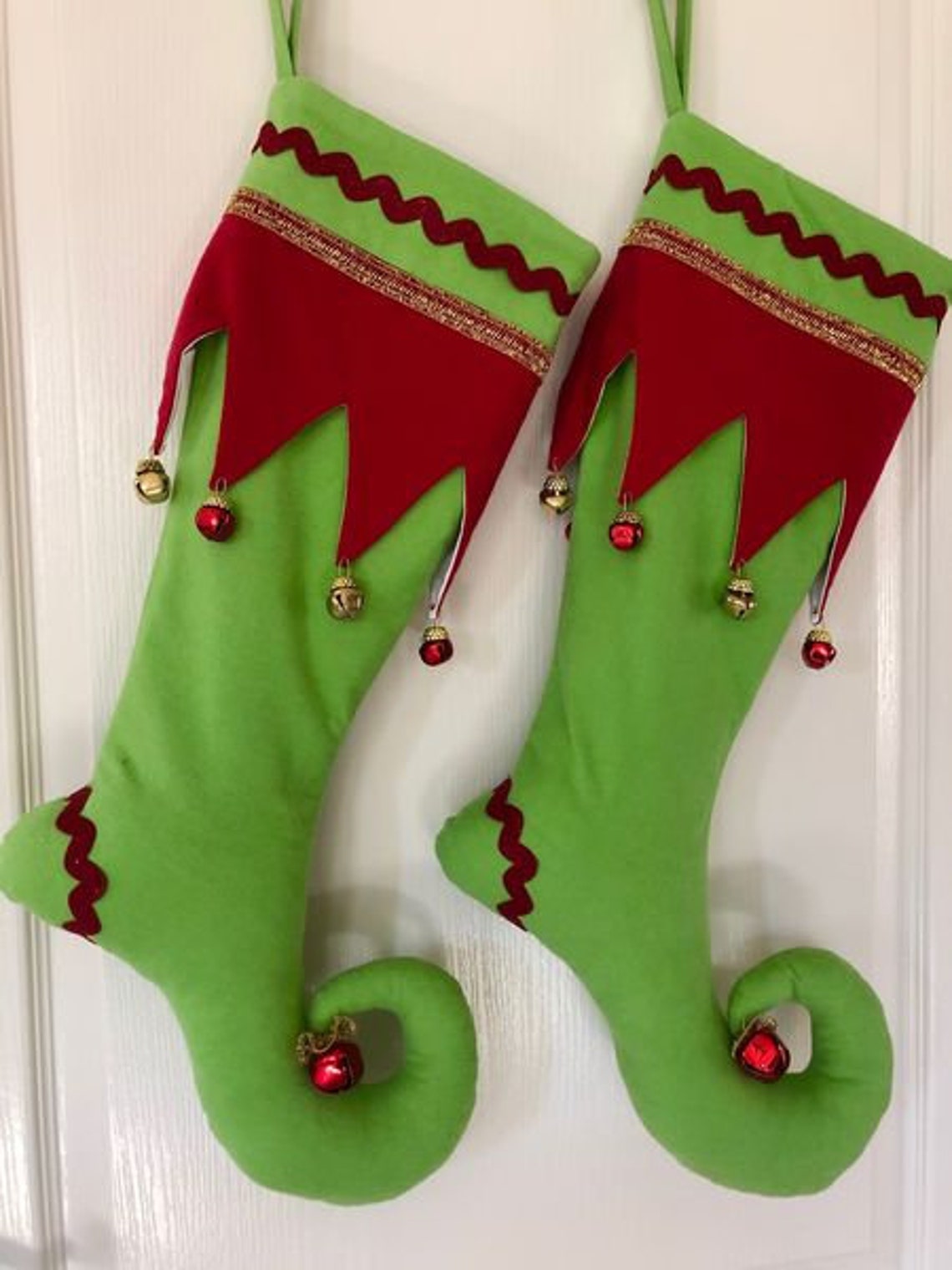 25 Christmas Stockings Elf Stocking Grinch Green Red  Etsy