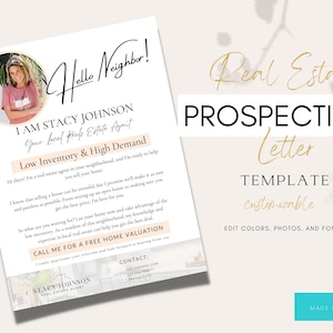 Realtor Prospecting Flyer | Real Estate Marketing Letter | Realtor Resources | Real Estate Custom | Marketing Template | New Agent Flyer