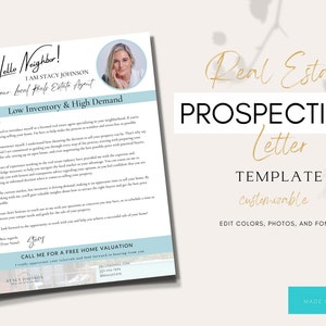 Realtor Prospect Flyer | Letter to Seller | New Agent Prospect Letter | Real Estate Marketing