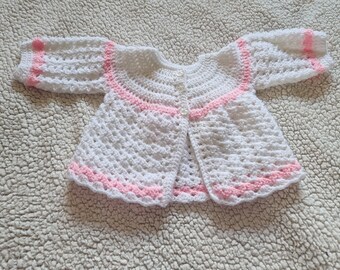 Baby Shell Crochet cardigan 3-6 months, Baby Crochet Cardigan, Gender Neutral Crochet Cardigan, Baby Shower Gift,