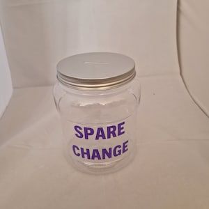 Personalised Money Box Jar, Spare Change Money Box Jar, Kids Money Box Jar, Adults Money Box Jar, Fundraising Money Box Jar, Kids Piggy Bank