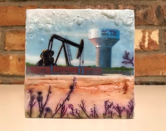 Pumpjack and Midland Water Tower