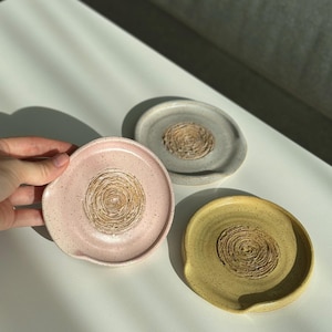Handmade Ceramic Garlic Grater Speckled Stoneware