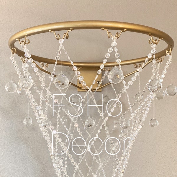 18” XL Deluxe Crystal Basketball Chandelier