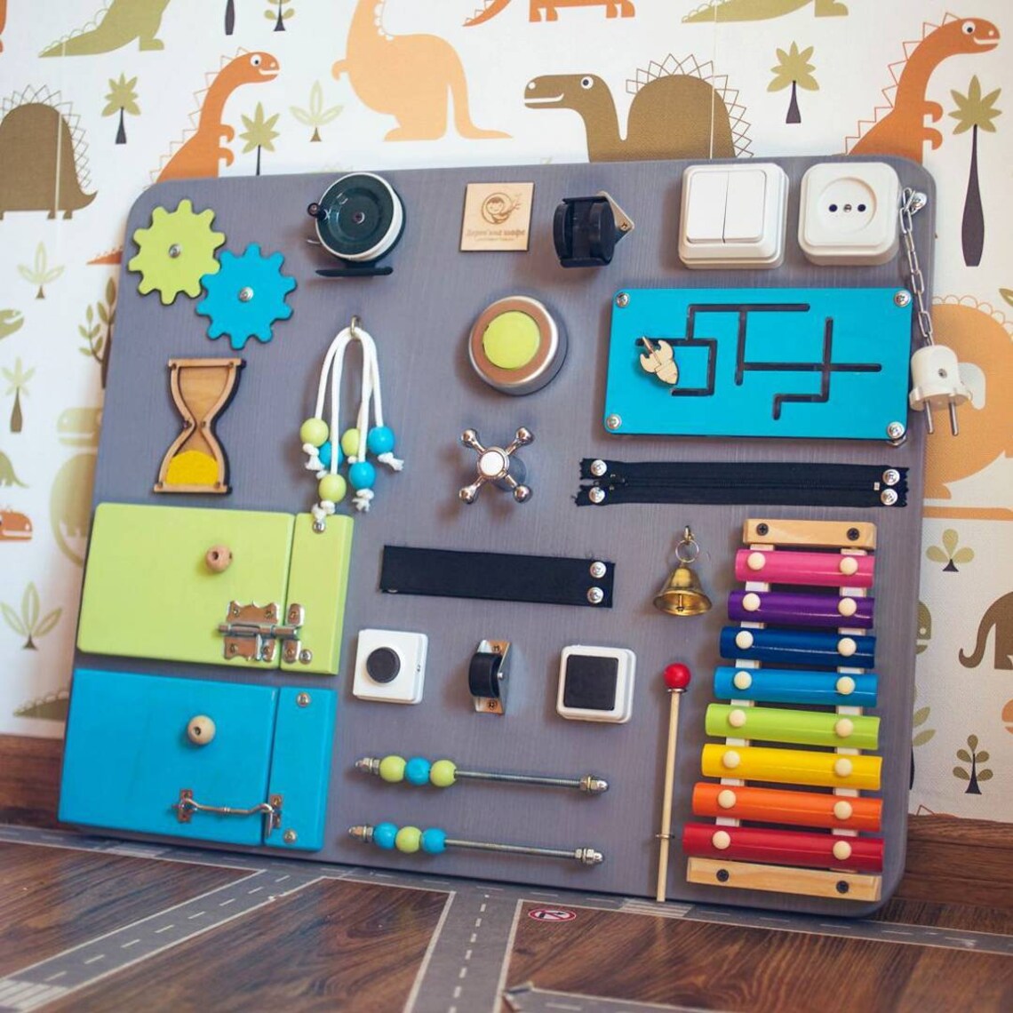 Busy Board Montessori Baby busy board Busy board 1 year old | Etsy