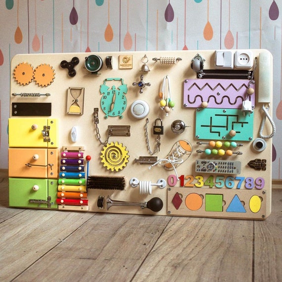 Joy Mini Tableau D'activités Montessori Busy Board En Bois Pour Bébé - Jeux  - Jouets BUT