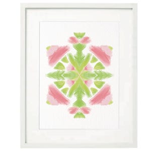 Chinoiserie Green And Pink Printable Art ~ Wall Art ~  Green And Pink Abstract Art Posters ~ Printable Instant Download