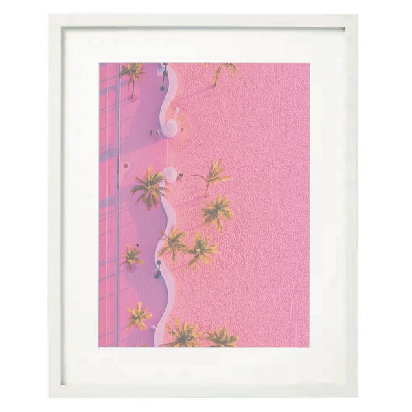 Miami Beach Boardwalk Pink Printable Art ~ Wall Art ~ Miami Beach South Beach Pink Art Posters ~ Printable Instant Downloadable