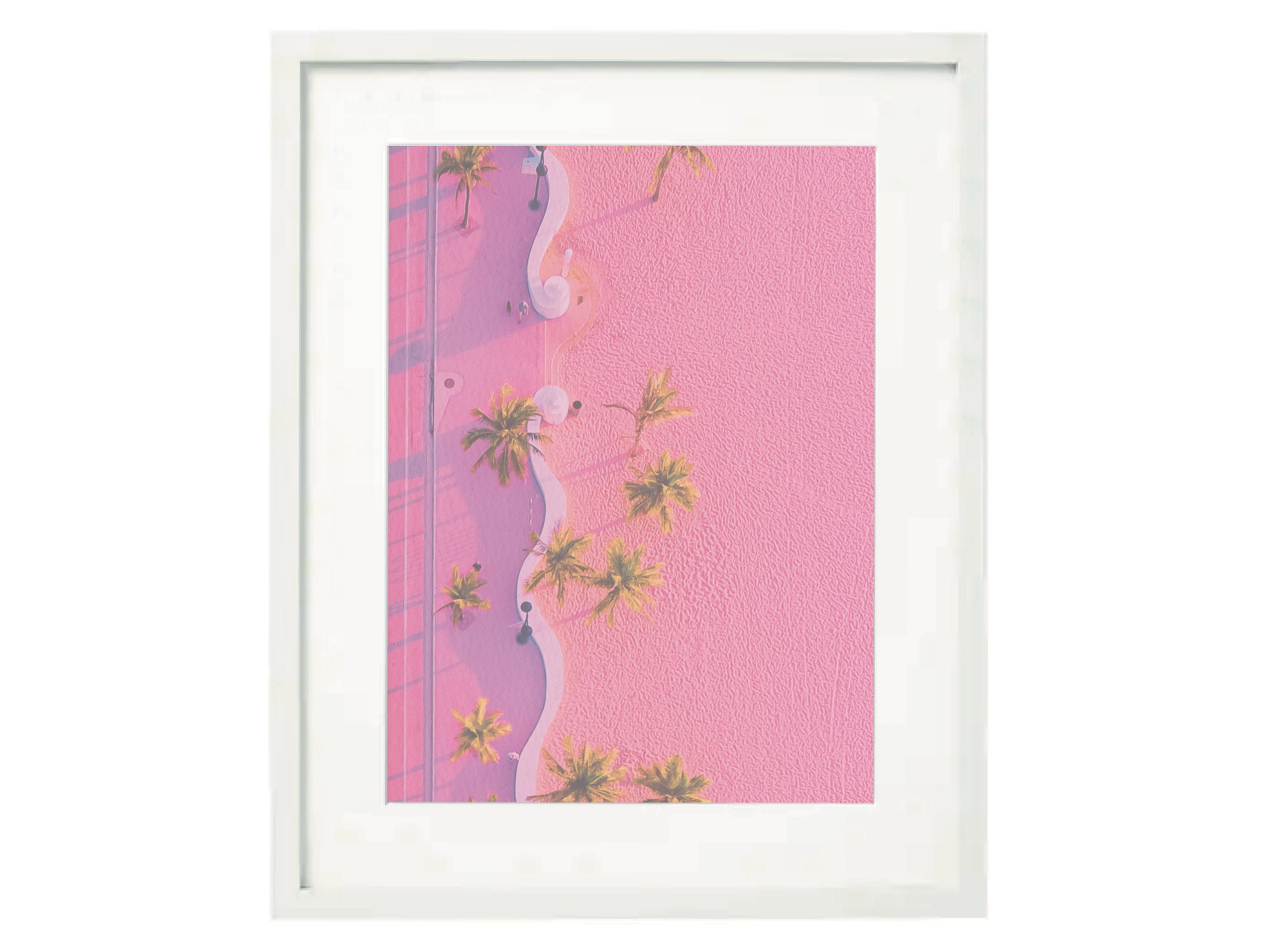 Curated visual reference: Miami Beach Boardwalk Pink Art Print South Beach Decor Digital Photo Inspiration