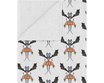 Coperta di Halloween a forma di pipistrello, comoda coperta