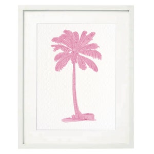 Pink Palm Tree Printable Art ~ Wall Art ~  Pink Palm Tree Posters ~ Printable Instant Downloadable
