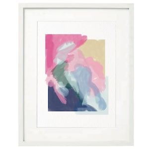 Blue Pink Green Abstract Printable Art ~ Watercolor Wall Art ~  Preppy Blue Abstract Art Posters ~ Grandmillenial Printable Downloadable