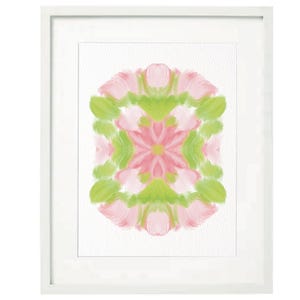 Chinoiserie Green And Pink Printable Art ~ Wall Art ~  Green And Pink Abstract Art Posters ~ Printable Instant Download