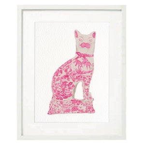 Pink Staffordshire Cat Printable Art ~ Wall Art ~  Pink Staffordshire Cat Posters ~ Printable Instant Downloadable