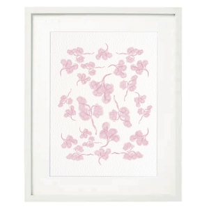 Light Pink Chinoiserie Floral Art Print (Digital Download)
