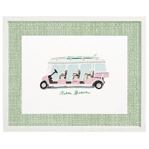 Palm Beach Cart Art Print: Coastal Wall Decor (Digital Download)