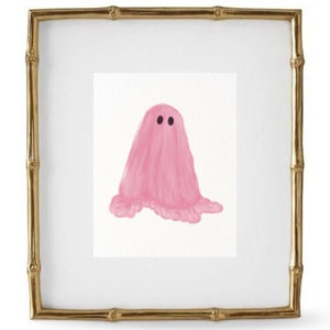 Pink Halloween Ghost Art Print, Spooky Decor (digital Download - Etsy