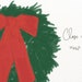 Christmas Wreath With Red Bow Printable Art Christmas Wall - Etsy