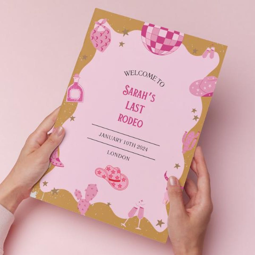 A1 Last Rodeo Hen Do Welcome Sign - Etsy