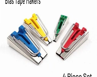 Bias Tape Maker Set of 4 | Tape Trim Strap Sewing Notions Tool