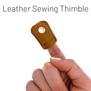 Leather Coin Thimbles, Sewing Finger Thimble, Quilting Thimble