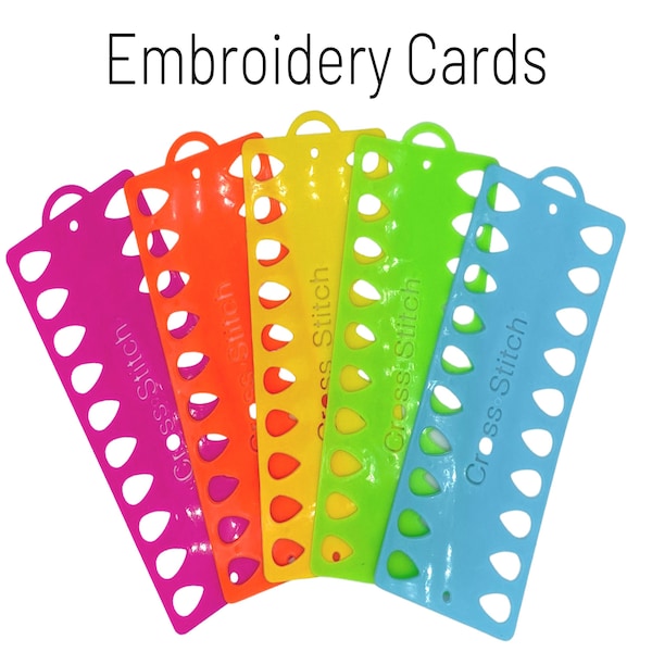 Set of 5 Embroidery Floss Organizer Thread Sorter Cross Stitch Card
