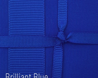 Brilliant Blue GROSGRAIN Ribbon By The Yard CHOOSE Width & Length