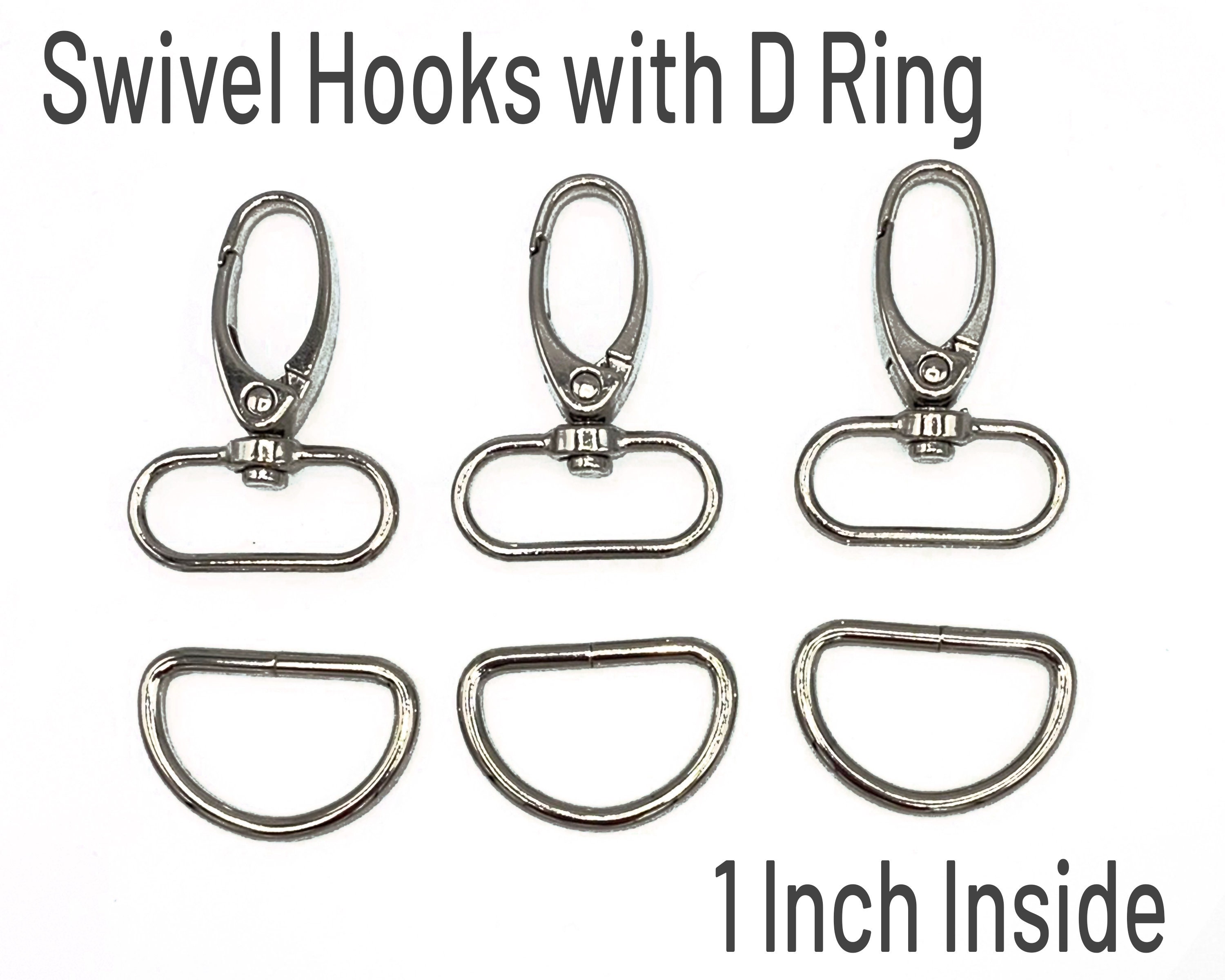 1 Inch Swivel Hooks With D Ring 1 1/4 Inch Outside Lobster Snap