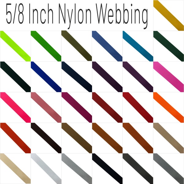 5/8 Inch Nylon Webbing (1.5cm) By The Yard, Bag Strap