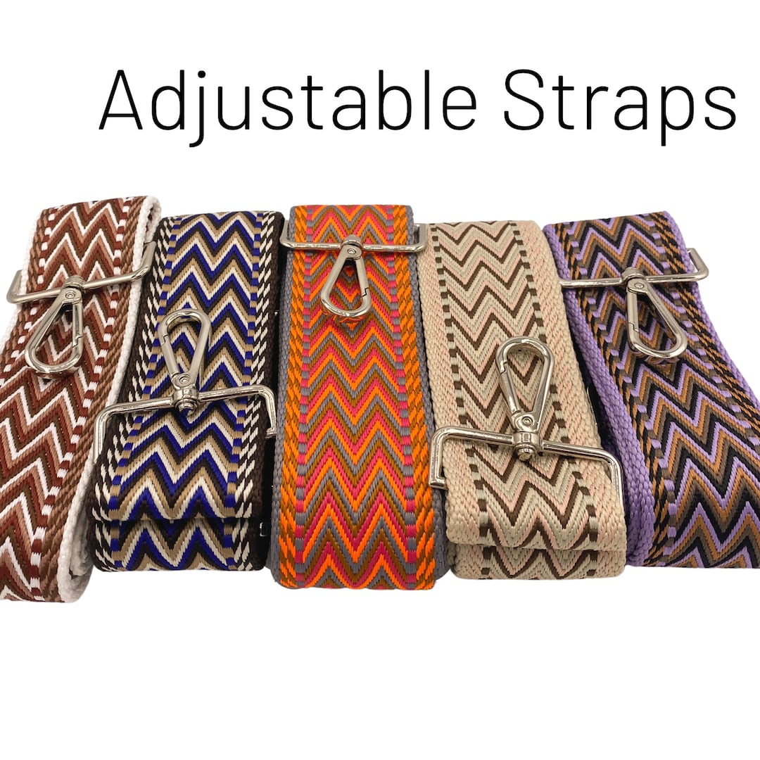 2 Inch Wide Handbag Strap Guitar Strap Purse Strap Silver Hardware Adjusts to 56 Length STYLE 8