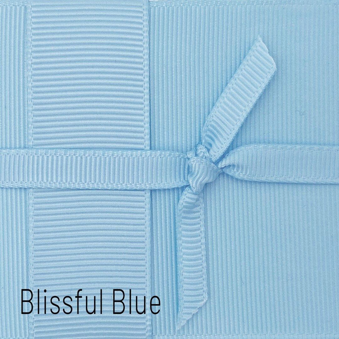 Blissful Blue GROSGRAIN Ribbon by the Yard CHOOSE Width & Length - Etsy
