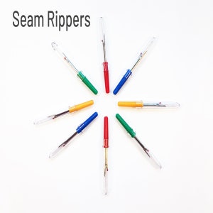 Seam Ripper Set of Two Stitch Remover Sewing Tool Green Blue Red Yellow
