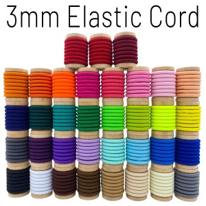 3mm Elastic Cording 5 Yards of Round Stretch Cord Jewelry Making