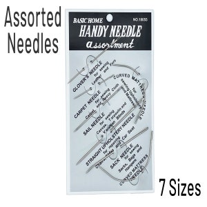 7 Assorted Hand Sewing Needles for Upholstery, Leather, Canvas, Carpet, and Heavy Fabrics