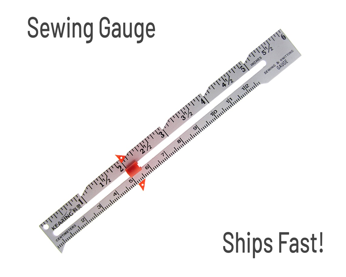 Aluminum Sewing Gauge Sewing Ruler Knitting Gauge Quilting Etsy Denmark