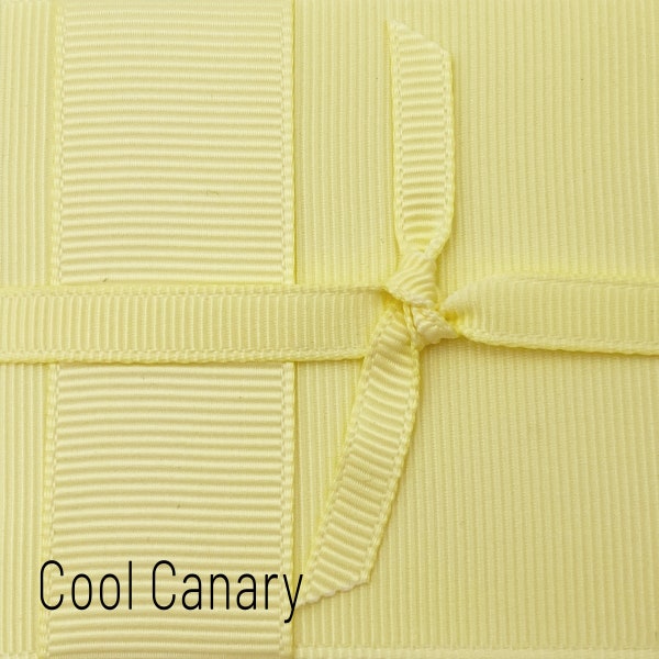 Cool Canary GROSGRAIN Ribbon By The Yard CHOOSE Width & Length