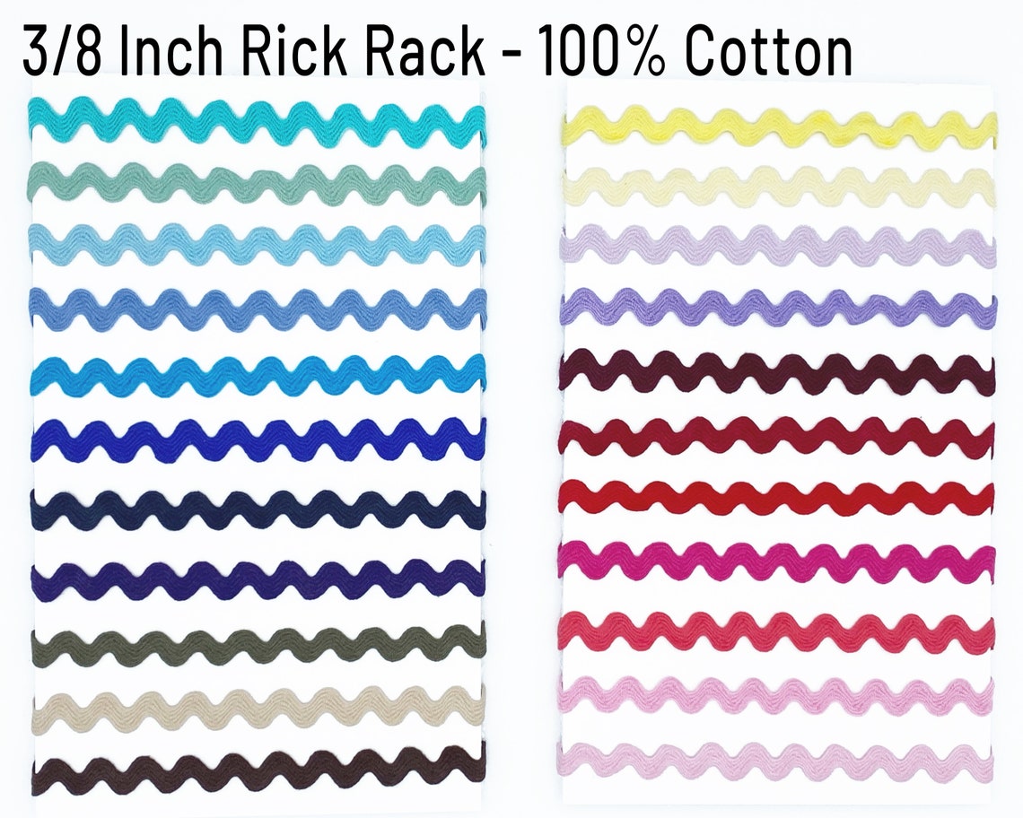 3/8 Inch COTTON Rick Rack 10mm by the Yard 22 Colors Ric Etsy
