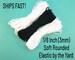 ROUNDED 1/8 Inch Soft Elastic Cord By The Yard 5 | 10 | 20 yard increments (3mm) White | Black 