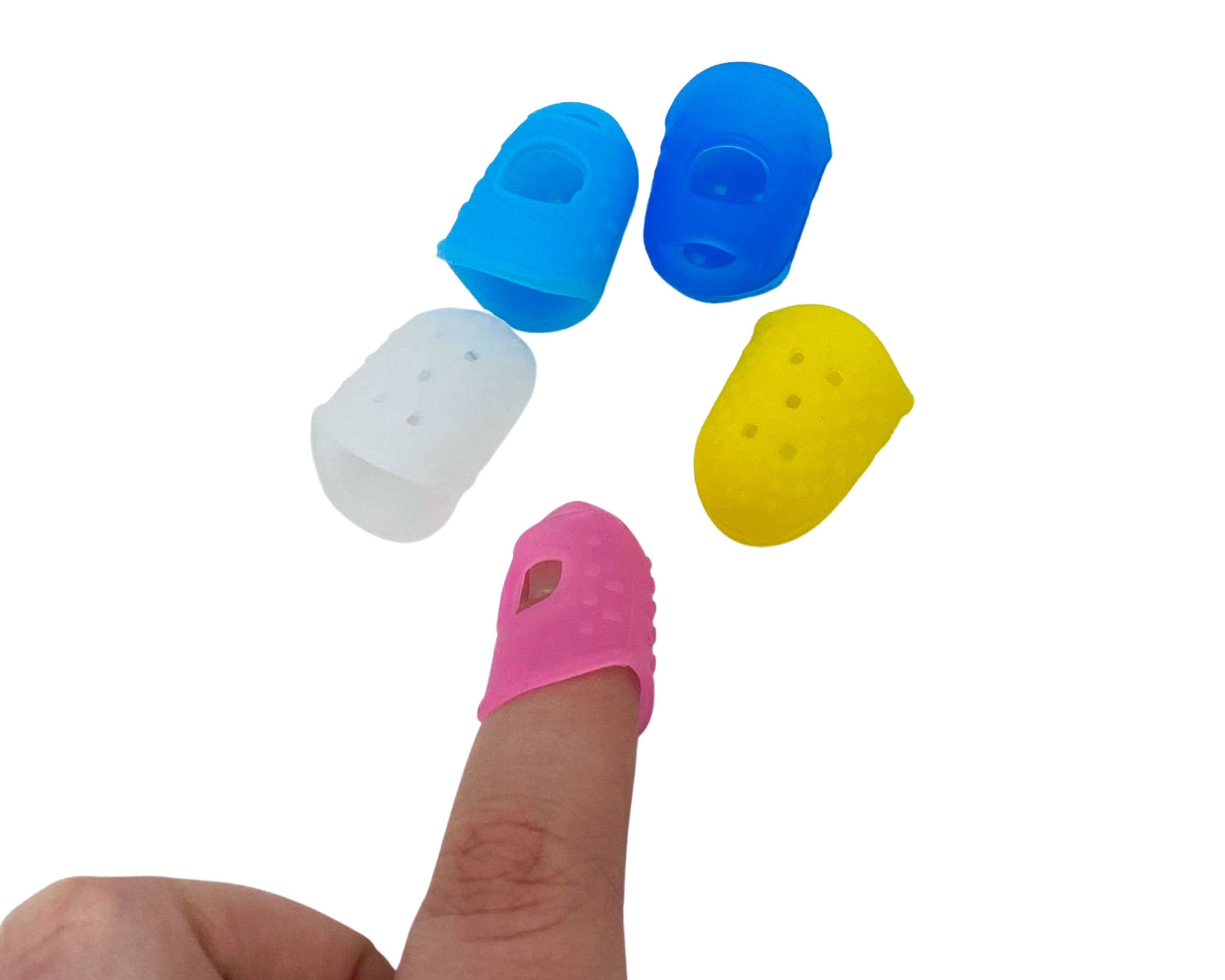 2 unidades de dedales de silicona para dedos, protector de dedos de  silicona, accesorios para manualidades : Arte y Manualidades 