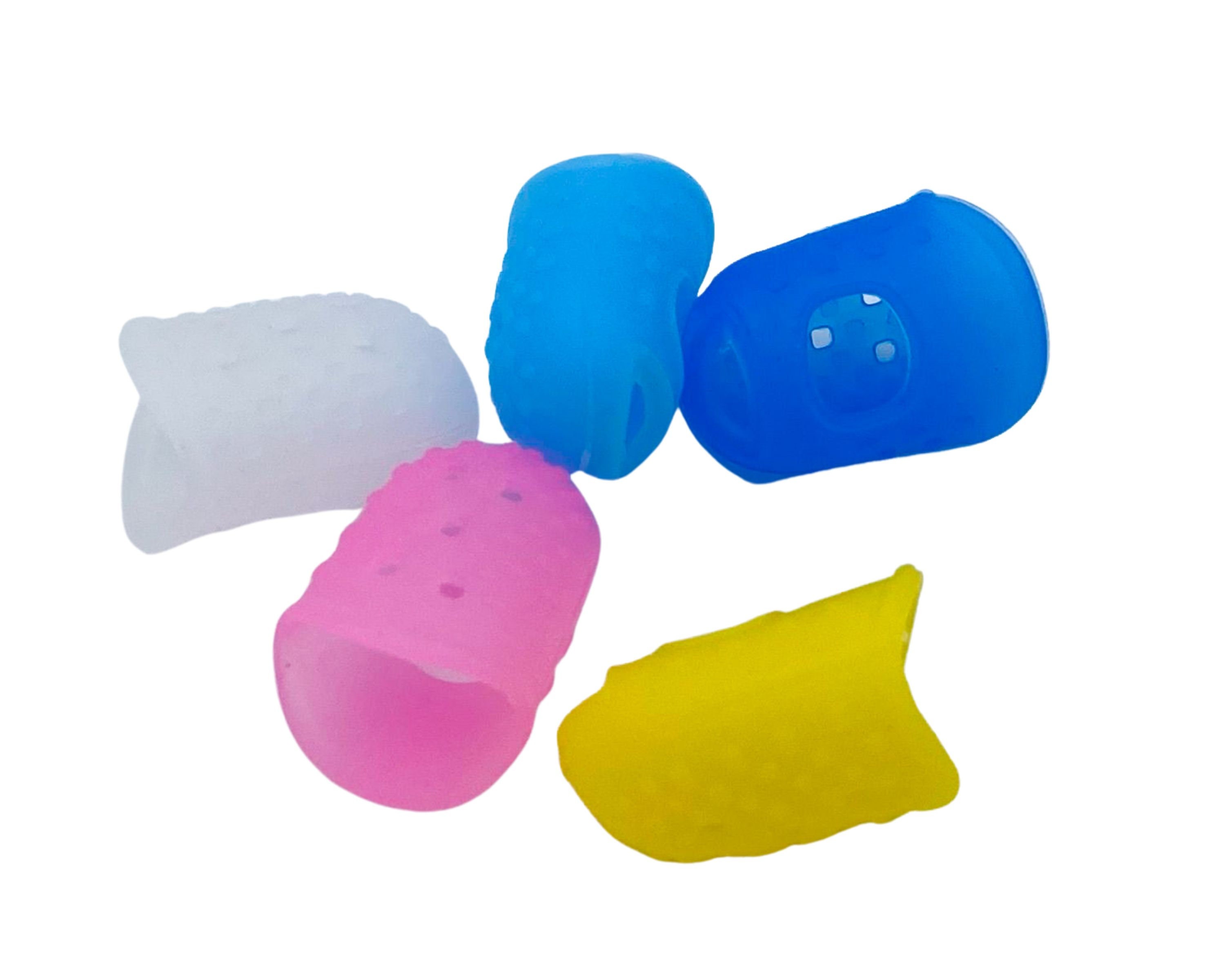 Heqishun 15 Piezas Dedales de Silicona Protectores de Dedos para Costura  Tapas de Silicona para Pistola de Pegamento Caliente Costura de Scrapbooking