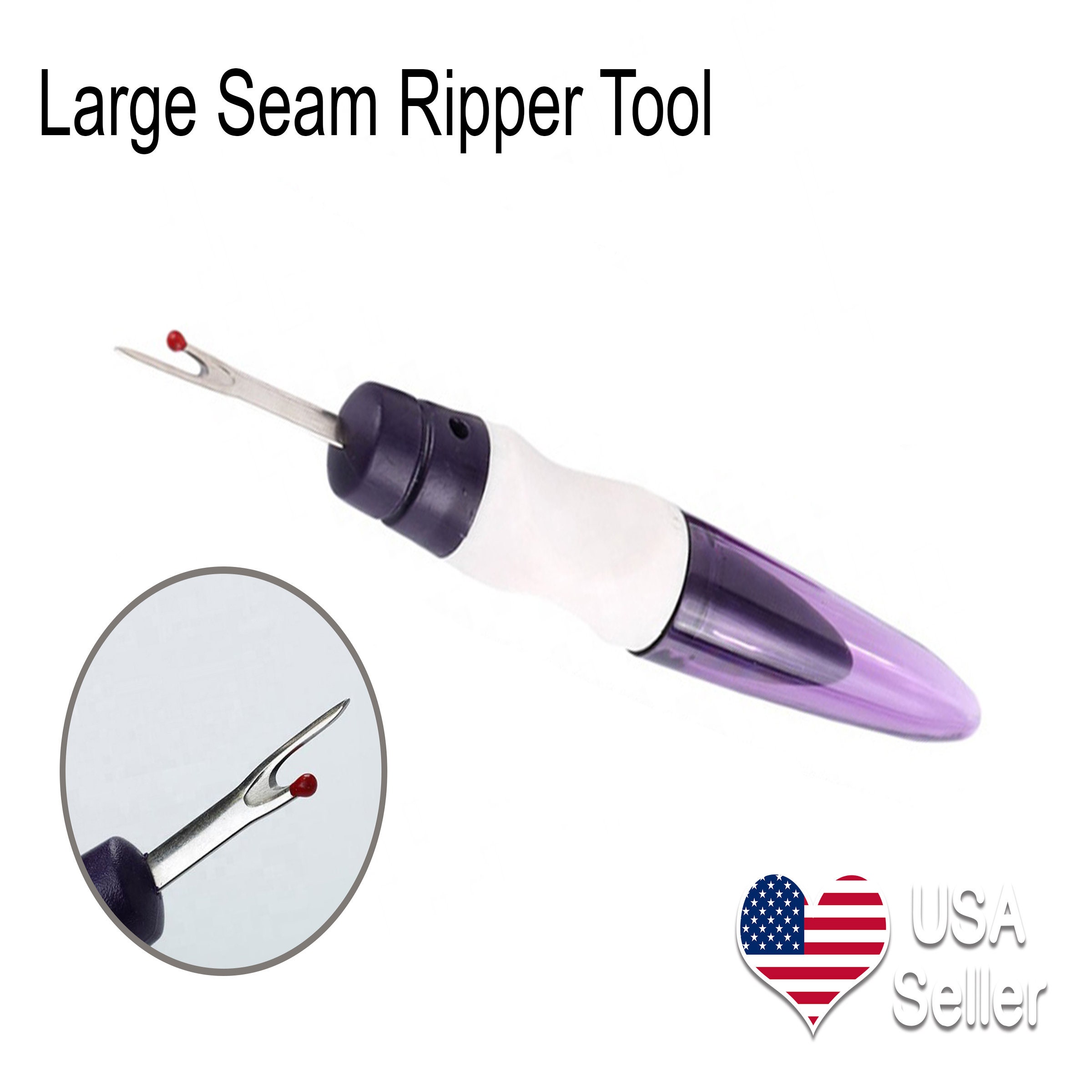 Large Soft Grip Seam Ripper Ergonomic Stitch Remover Sewing Tool 