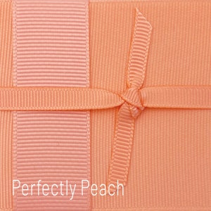 Perfectly Peach GROSGRAIN Ribbon By The Yard CHOOSE Width & Length