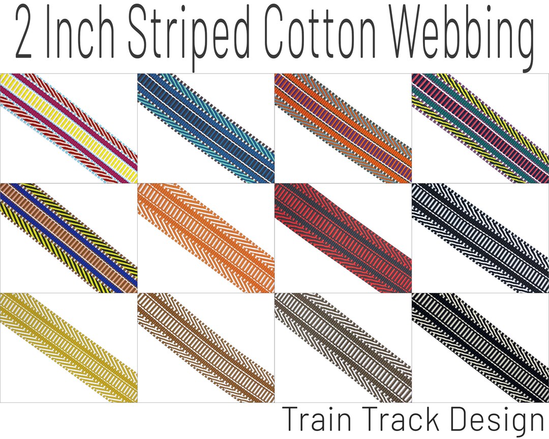 2 Inch Cotton Webbing Train Track Jacquard Webbing Upholstery - Etsy