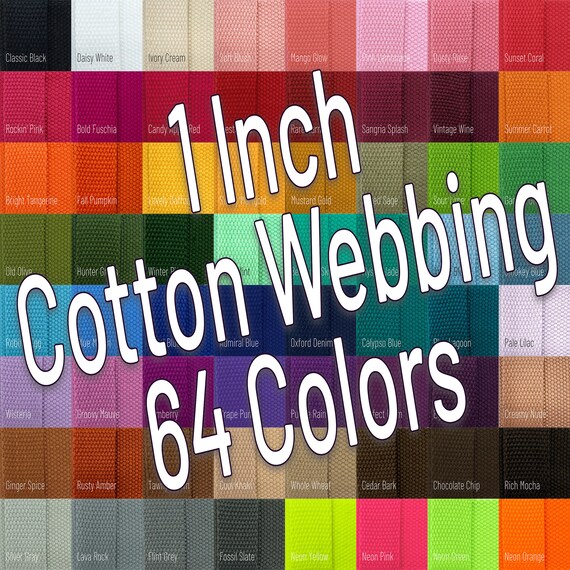 Wide cotton webbing deals