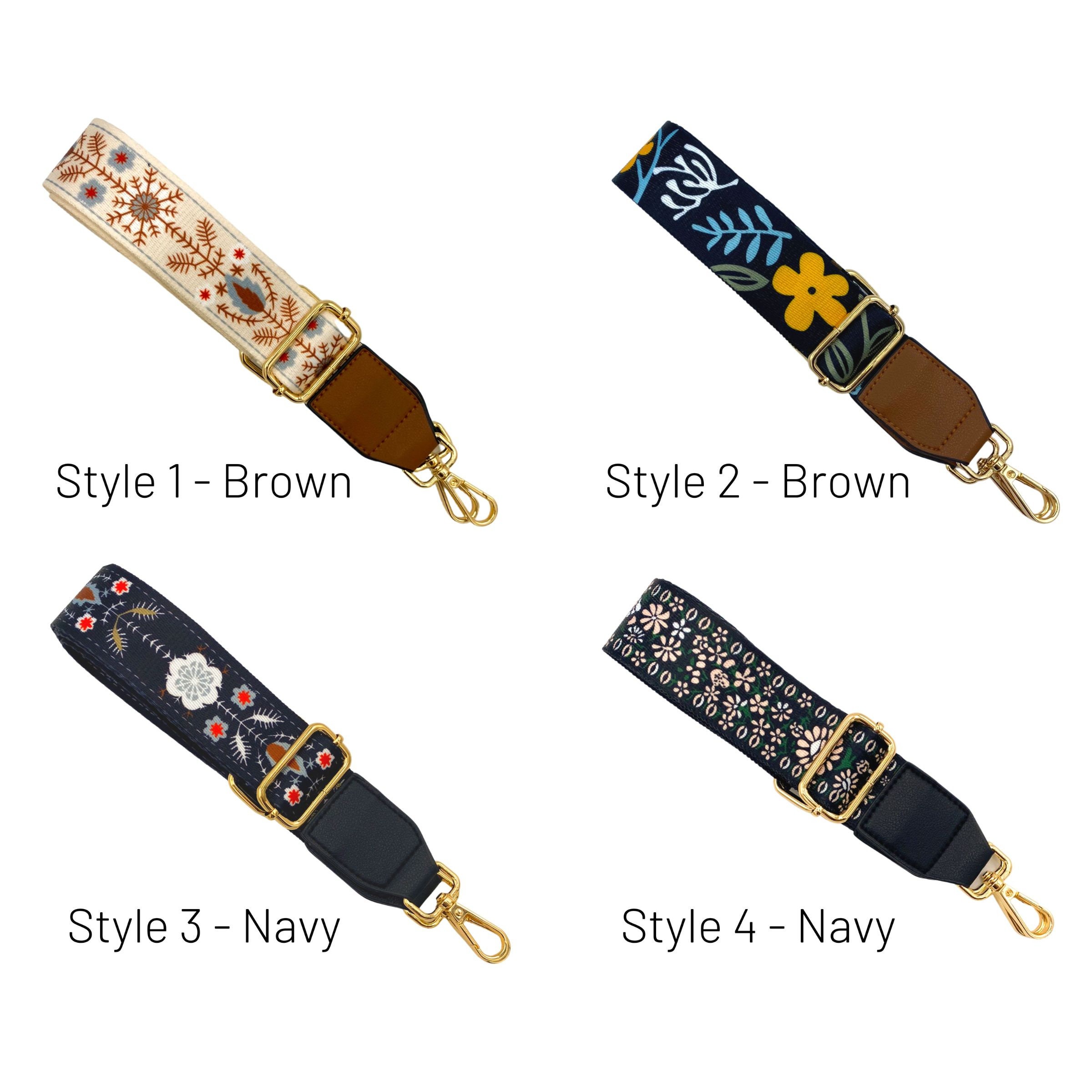 Clearance-1 1/2 Inch Wide Handbag Strap Guitar Strap Purse Strap Gold  Hardware Adjusts to 51 Length STYLE 9 