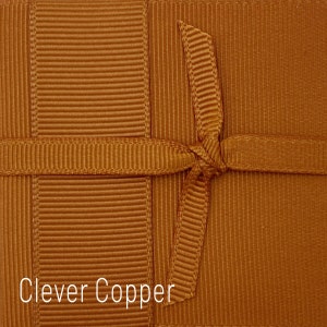 Clever Copper GROSGRAIN Ribbon By The Yard CHOOSE Width & Length