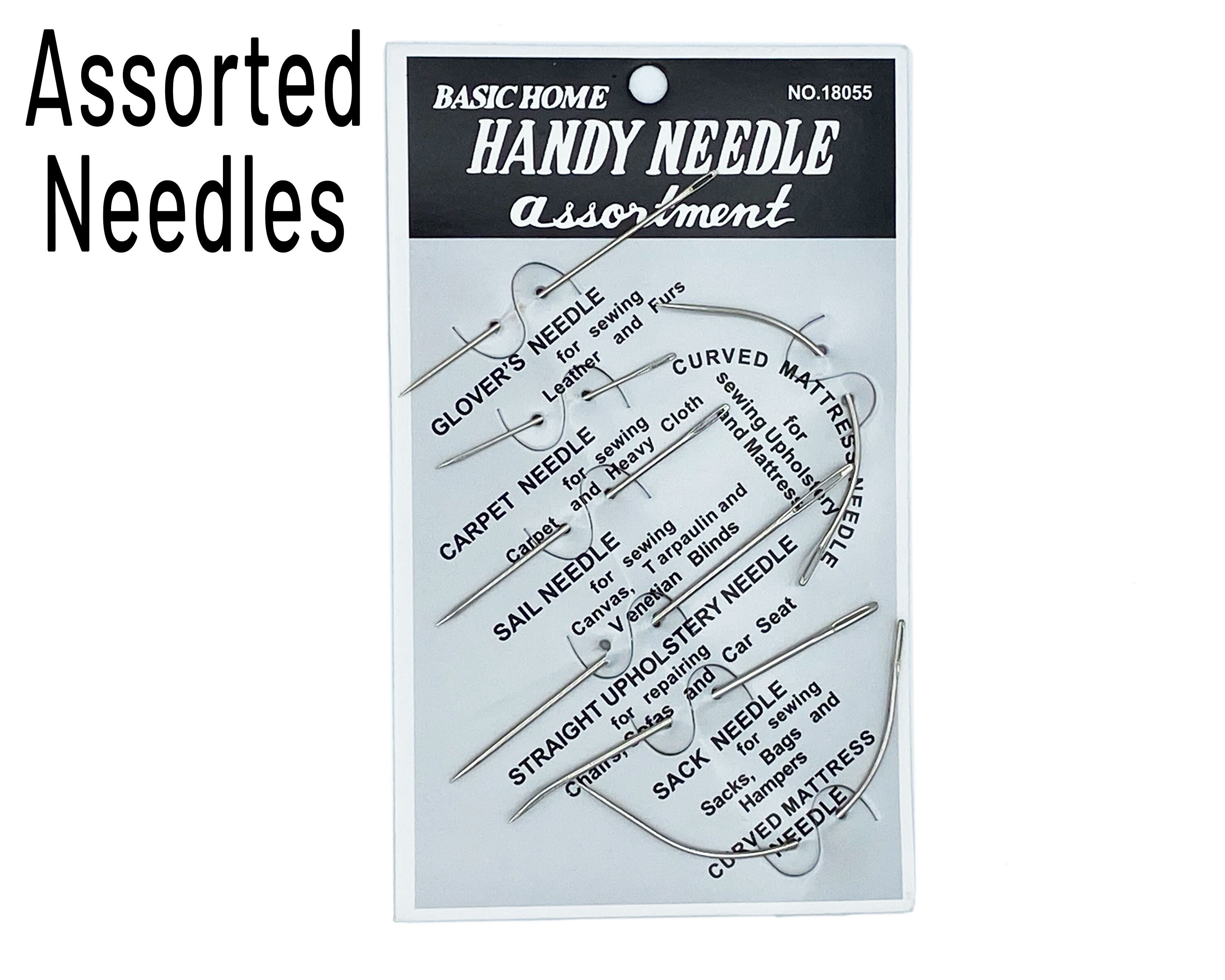 19 Pack Upholstery Needle and Thread, Leather Needles+ Curved