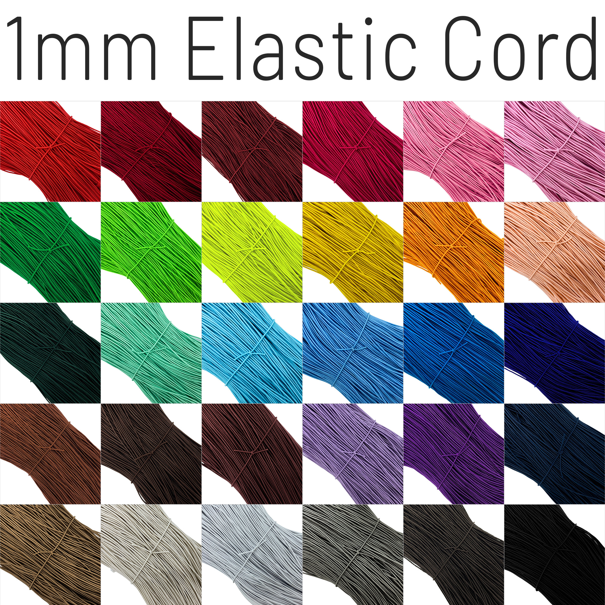 Round Elastic Cord, REFLECTIVE, 2 Mm Elastic Drawcord, Sewing