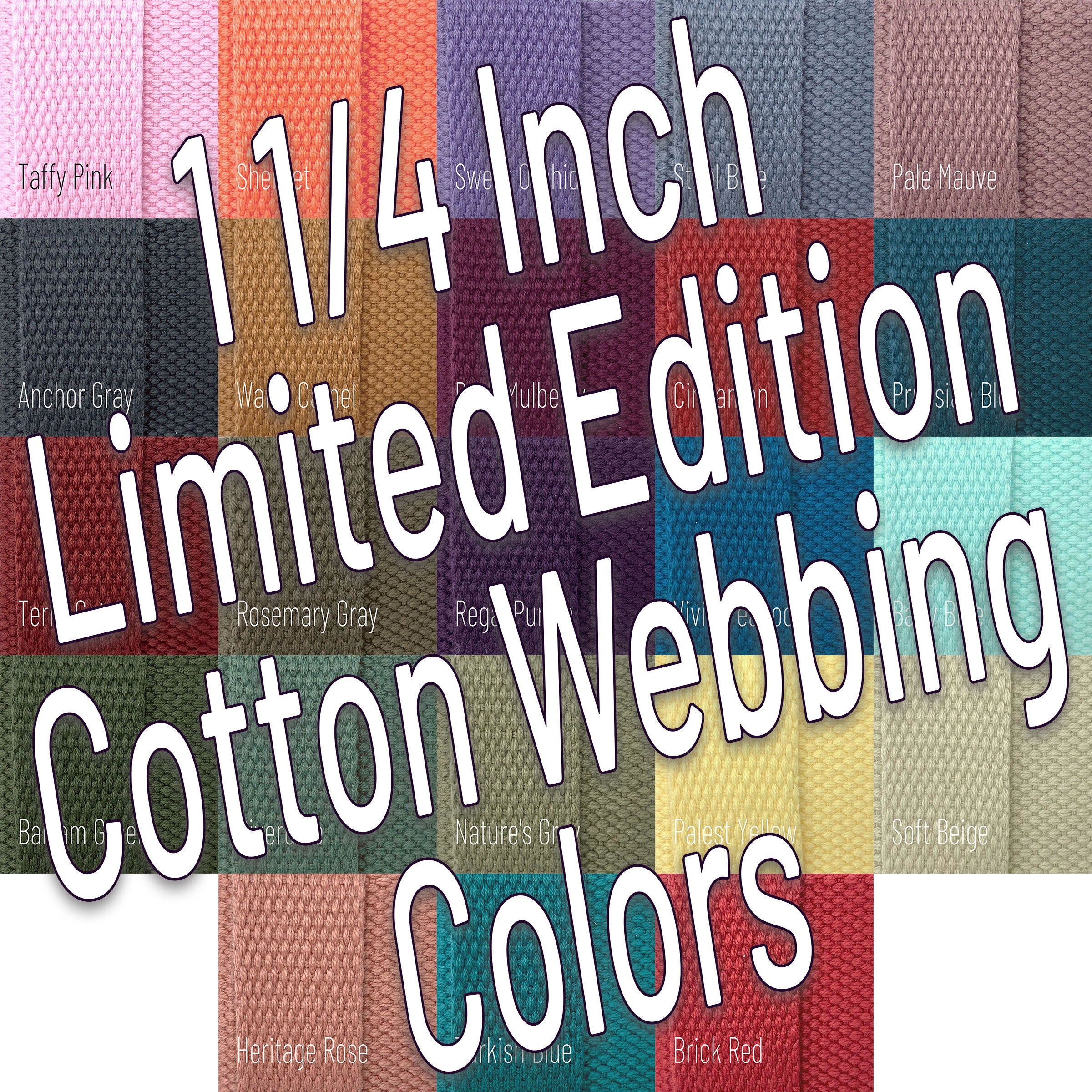 1 1/4 inch Cotton Webbing