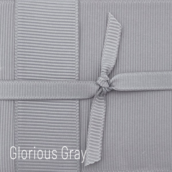 Glorious Gray GROSGRAIN Ribbon By The Yard CHOOSE Width & Length